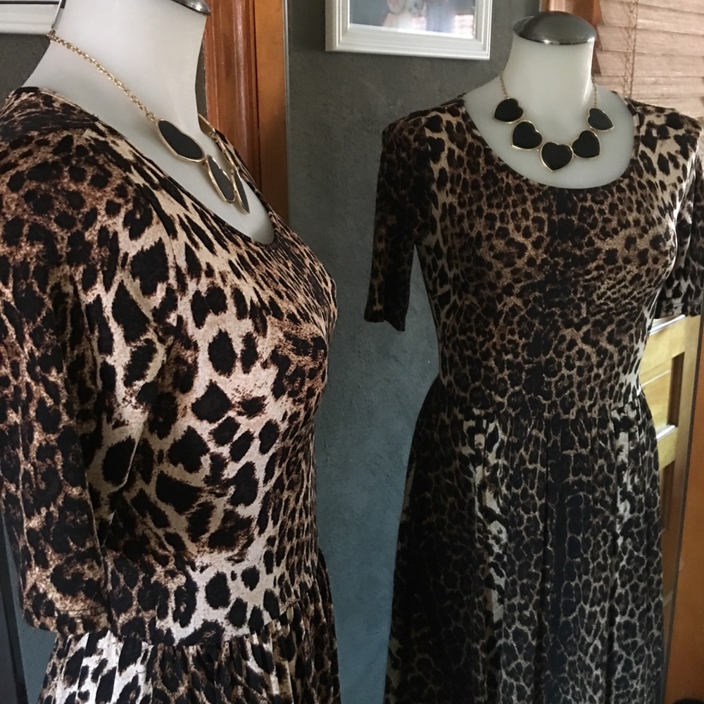 NWOT Y2K Leopard Animal Print Short Sleeve High Low Uneven Hem Dress Small - Picture 2 of 7
